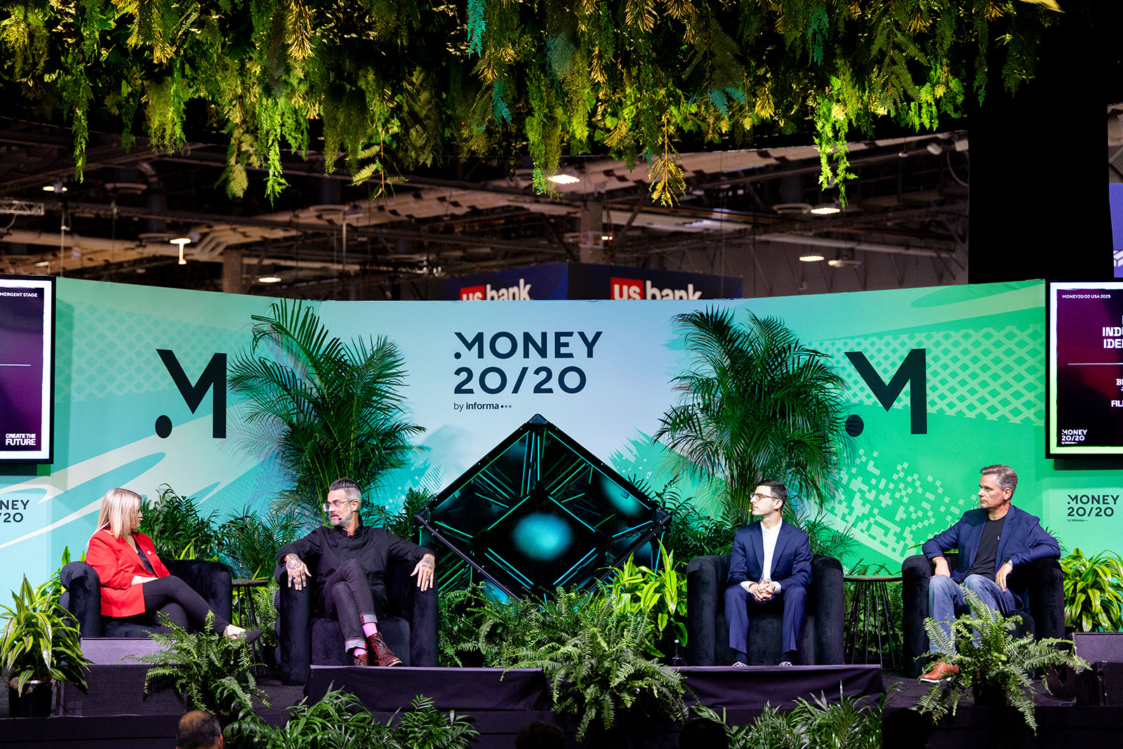 Speakers on a Money20/20 USA stage during the 2025 edition