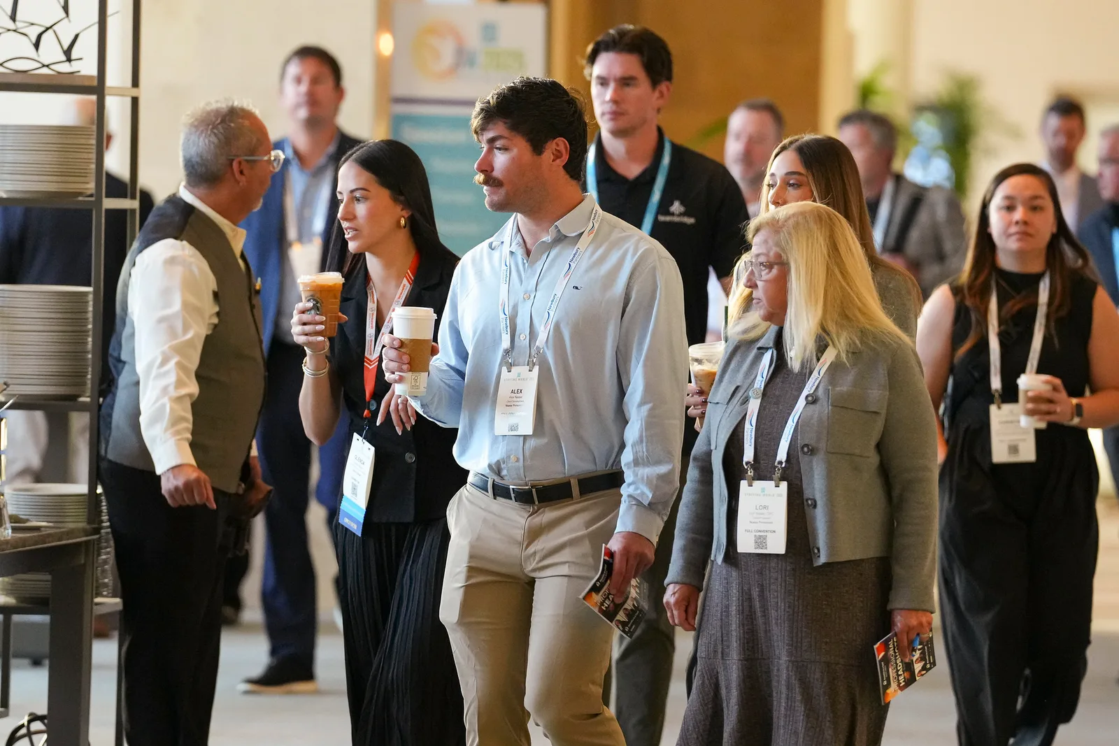 Staffing World attendees walking and networking during the 2025 conference